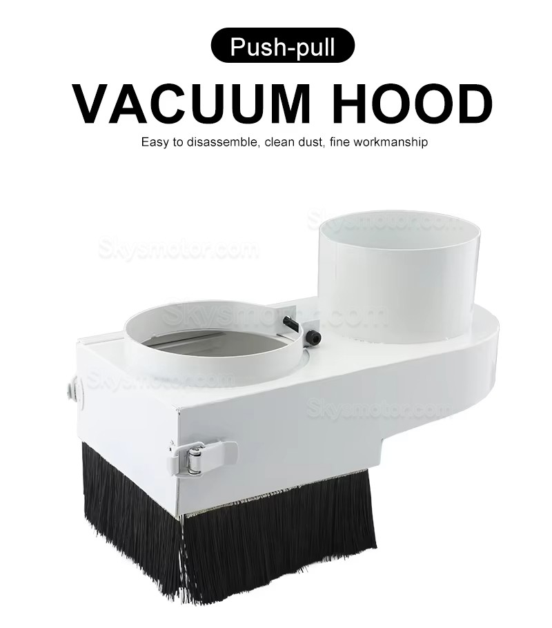 65mm/80mm/100mm/120mm CNCスピンドルダストフード吸引フード集塵機